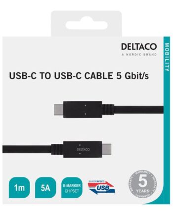 Deltaco Usbc-1501m Usb Type-  Kabel 24 Pin Usb-  Til 24 Pin Usb-