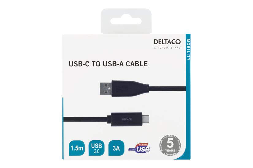 Deltaco Usbc-1005m Usb Type- Kabel 24 Pin Usb- Til Usb