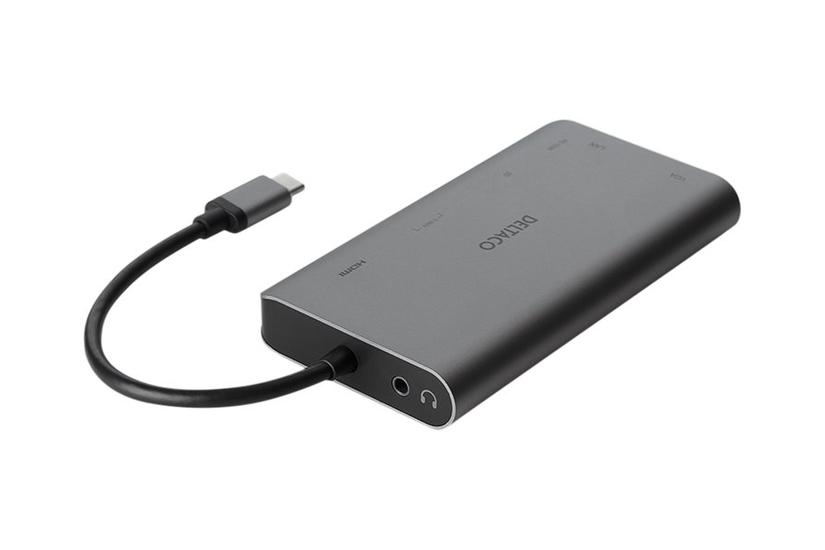 Deltaco Usbc-hdmi18 Dockingstation Usb- Hdmi Vga 1gbe