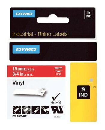 Dymo Rhino Coloured Vinyl Tape   Kassette    Roll      Cm