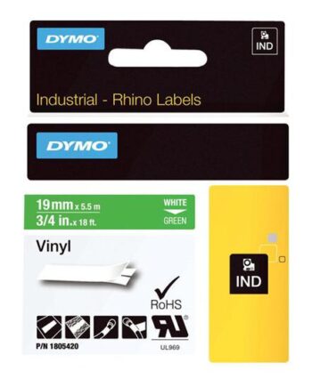 Dymo Rhino Coloured Vinyl Tape   Kassette    Roll      Cm