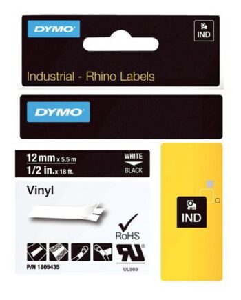 Dymo Rhino Coloured Vinyl Tape   Kassette    Rulle      Cm