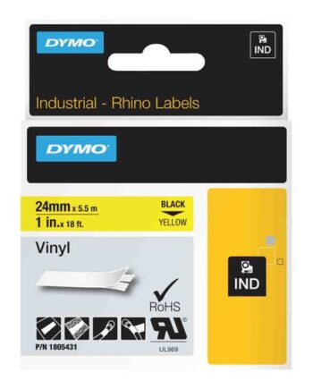 Dymo Rhino Coloured Vinyl Tape   Kassette    Rulle    54 Cm