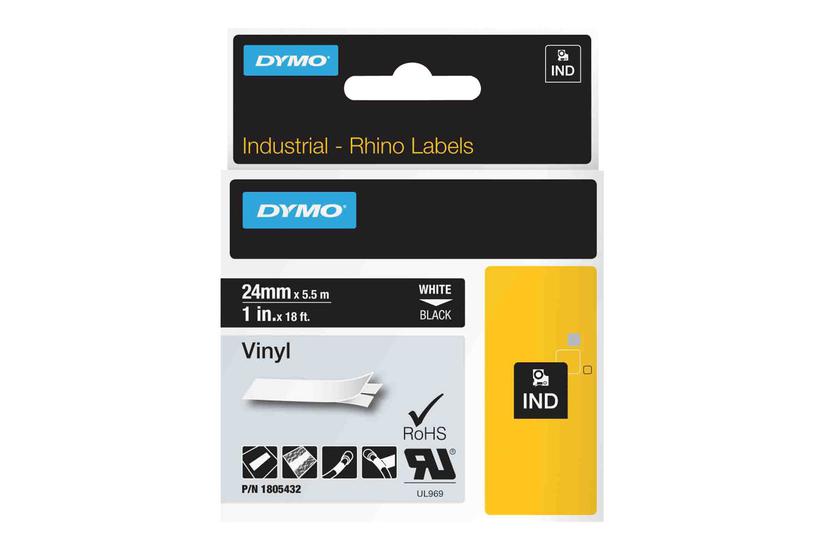 Dymo Rhino Coloured Vinyl Tape Kassette Rulle 54 Cm