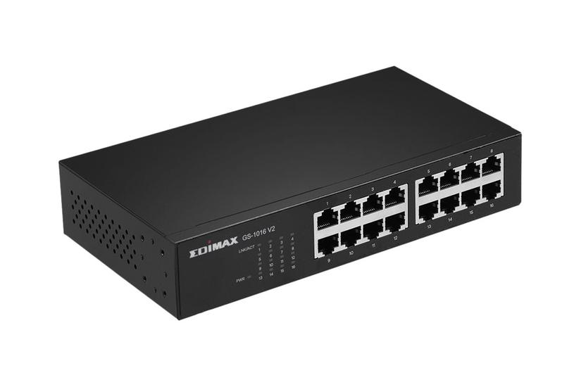 Edimax Gs-1016 V2 Switch 16 Porte Monterbar På Stativ