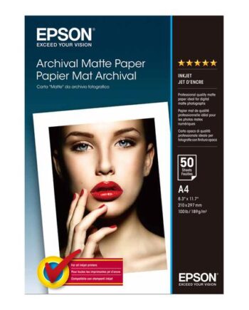 Epson Archival Matte Paper Matte Papir 50 Ark A4 189 Gsm