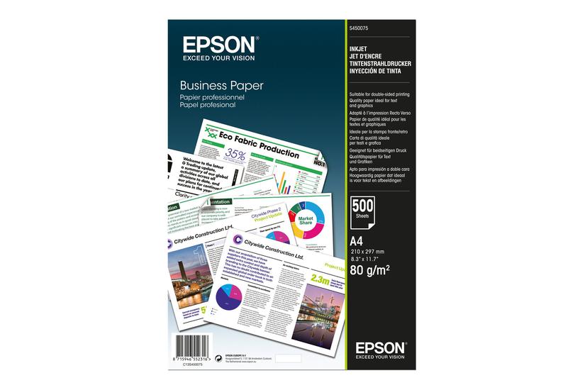 Epson Business Paper Almindeligt Papir 500 Ark A4 80 Gsm