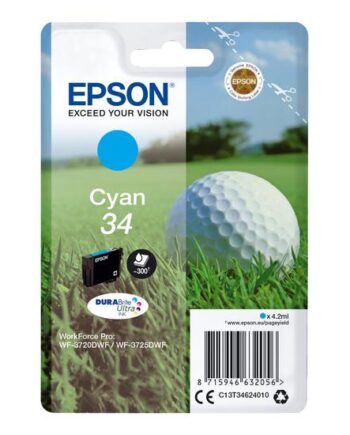 Epson 34 Cyan Original Blækpatron