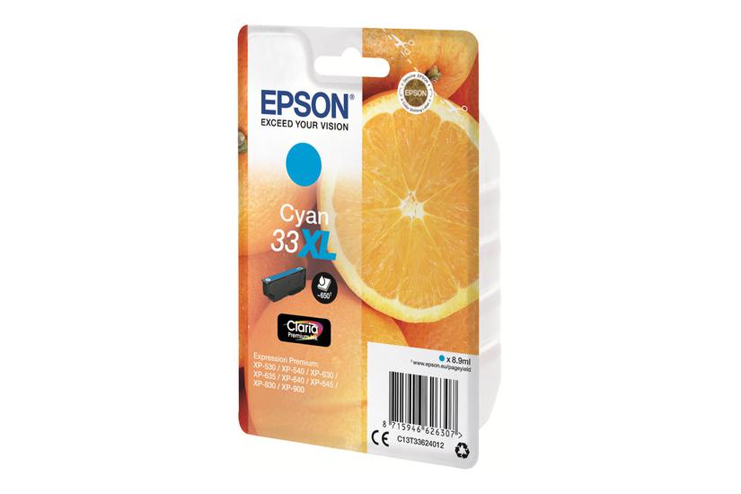 Epson 33 Cyan Original Blækpatron