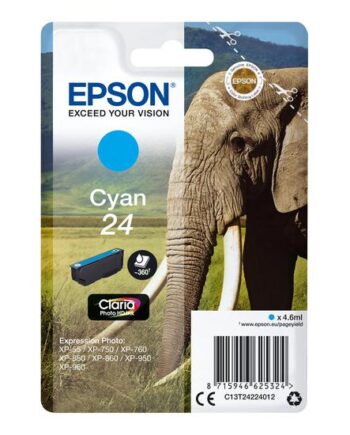 Epson 24 Cyan Original Blækpatron