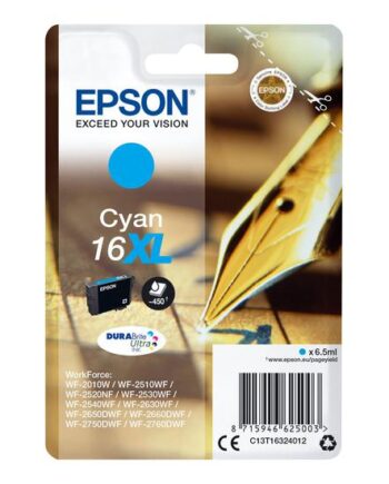 Epson 16    Cyan Original Blækpatron