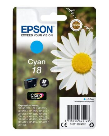 Epson 18 Cyan Original Blækpatron