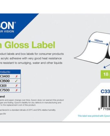 Epson Etiketter Høj-skinnende   Rulle    Rulle  10   Cm   33
