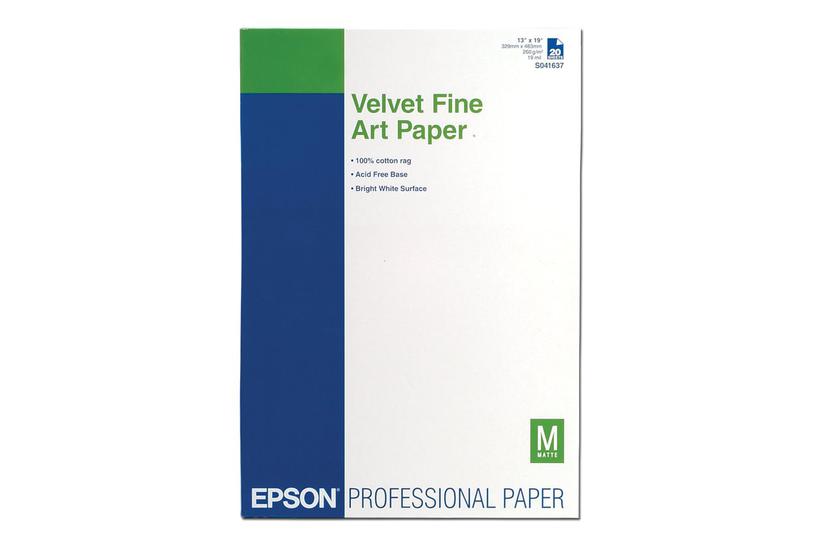 Epson Fine Art Velvet Papir 20 Ark A3 Plus