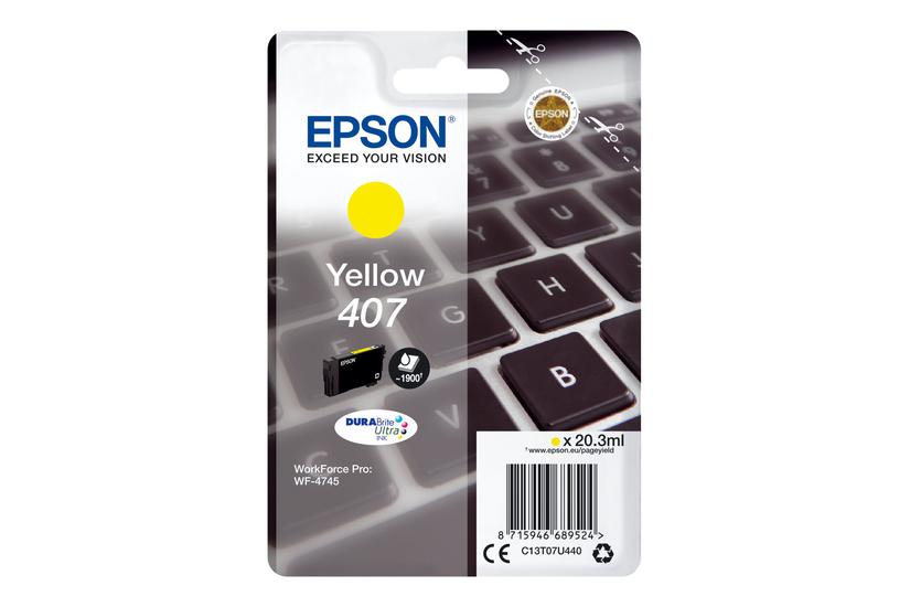 Epson 407 Størrelse Gul Original Blækpatron