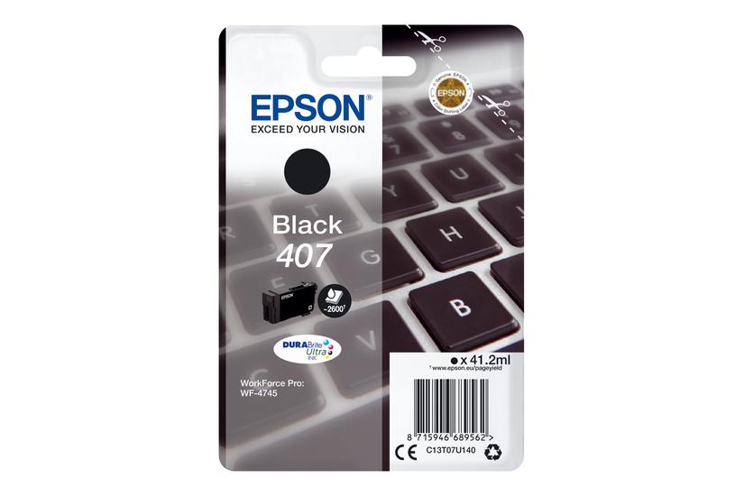 Epson 407 Størrelse Sort Original Blækpatron