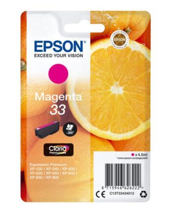 Epson 33 Magenta Original Blækpatron