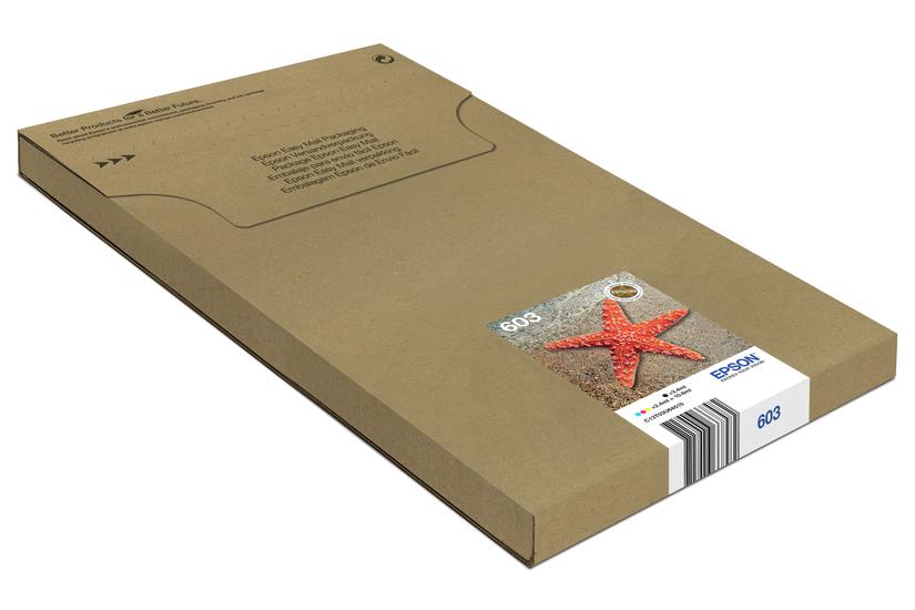 Epson 603 Multipack Easy Mail Packaging Pakker Sort Gul Cyan Magenta Original Blækpatron
