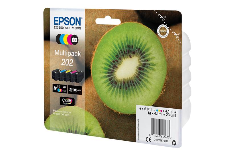 Epson Multipack 202 Pakker Sort Gul Cyan Magenta Foto-sort Original Blækpatron