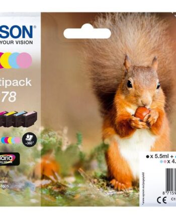 Epson Multipack 378   Pakker Sort  Gul  Cyan  Magenta  Lys Magenta  Lys Cyan Original Blækpatron