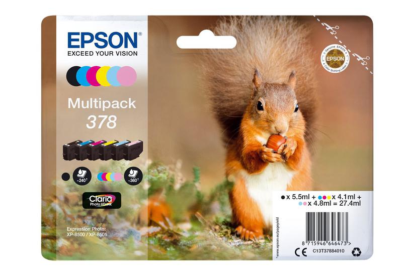 Epson Multipack 378 Pakker Sort Gul Cyan Magenta Lys Magenta Lys Cyan Original Blækpatron