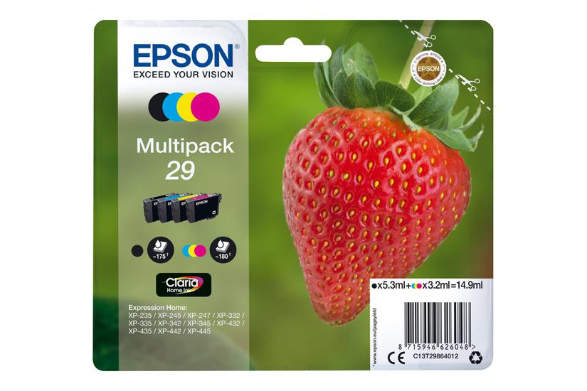 Epson 29 Multipack Pakker Sort Gul Cyan Magenta Original Blækpatron