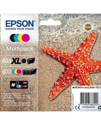Epson 603 Multipack   Pakker Sort  Gul  Cyan  Magenta Original Blækpatron