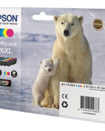 Epson 26  Multipack   Pakker   Sort  Gul  Cyan  Magenta Original Blækpatron