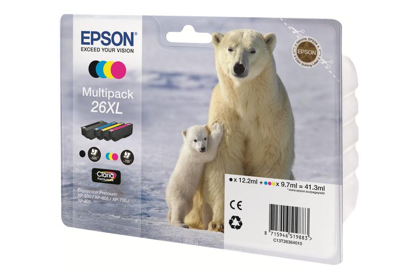 Epson 26 Multipack Pakker Sort Gul Cyan Magenta Original Blækpatron