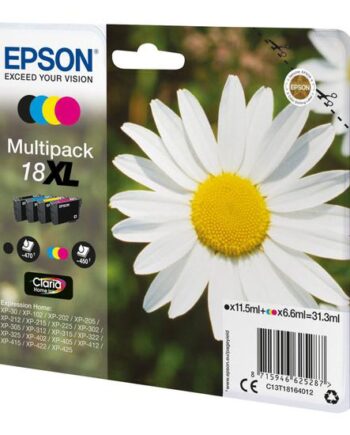 Epson 18  Multipack   Pakker   Sort  Gul  Cyan  Magenta Original Blækpatron