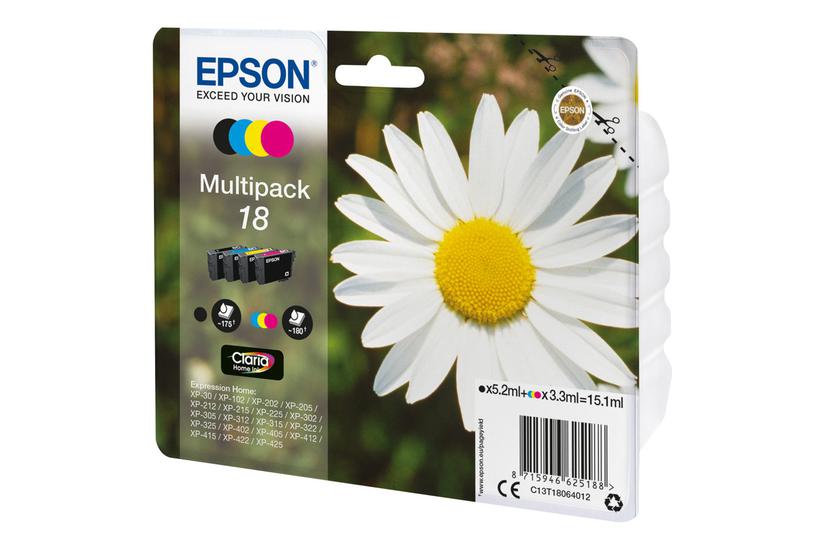 Epson 18 Multipack Pakker Sort Gul Cyan Magenta Original Blækpatron