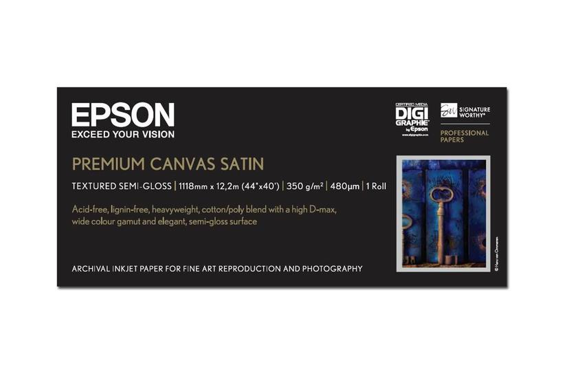 Epson Premierart Water Resistant Canvas Papir På Lærred Skinnende Rulle Rulle 111 Cm 12 350
