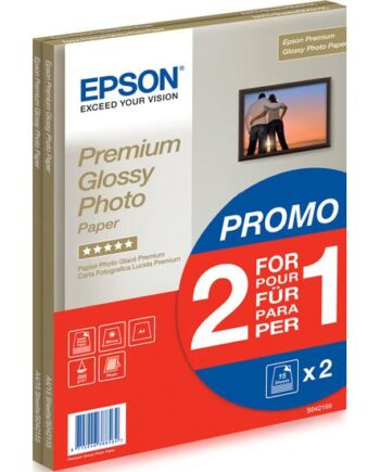 Epson Premium Glossy Photo Paper Bogof Fotopapir Skinnende 15 Ark A4 255       Pakke Med