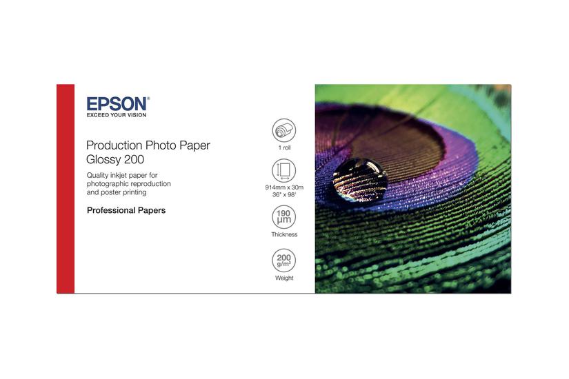 Epson Production Fotopapir Skinnende Rulle Rulle 91 Cm 30 200
