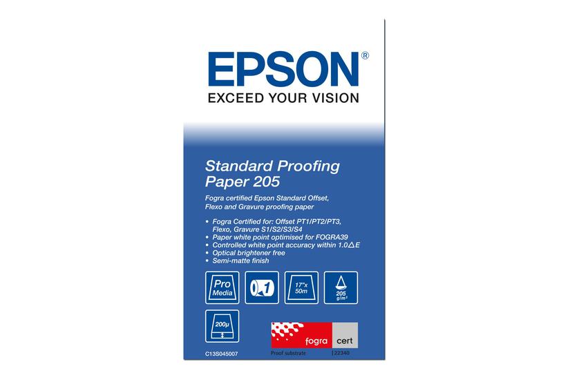 Epson Proofing Paper Standard Korrekturpapir Rulle Rulle 43 Cm 50