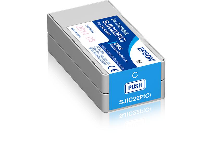Epson Sjic22p Cyan Original Blækpatron