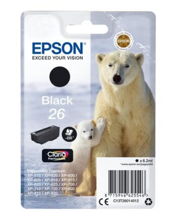 Epson 26 Sort Original Blækpatron