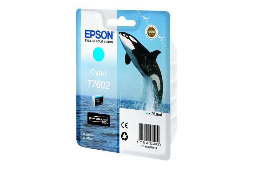 Epson T7602 Cyan Original Blækpatron