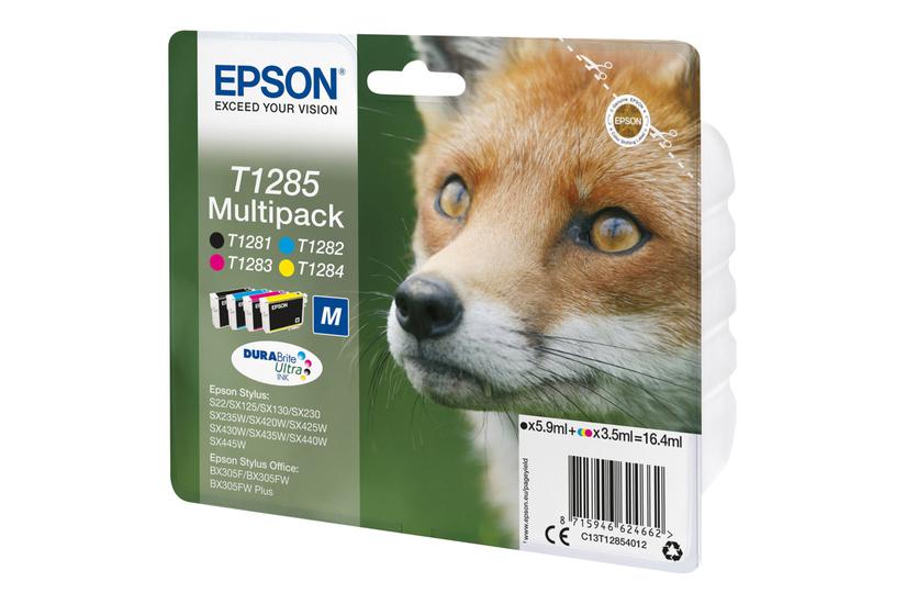 Epson T1285 Multipack Pakker Sort Gul Cyan Magenta Original Blækpatron Alternativ Til: Epson T1285