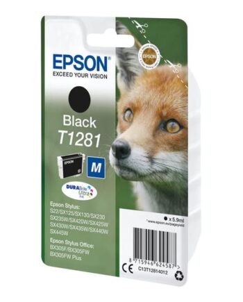 Epson T1281 Størrelse   Sort Original Blækpatron