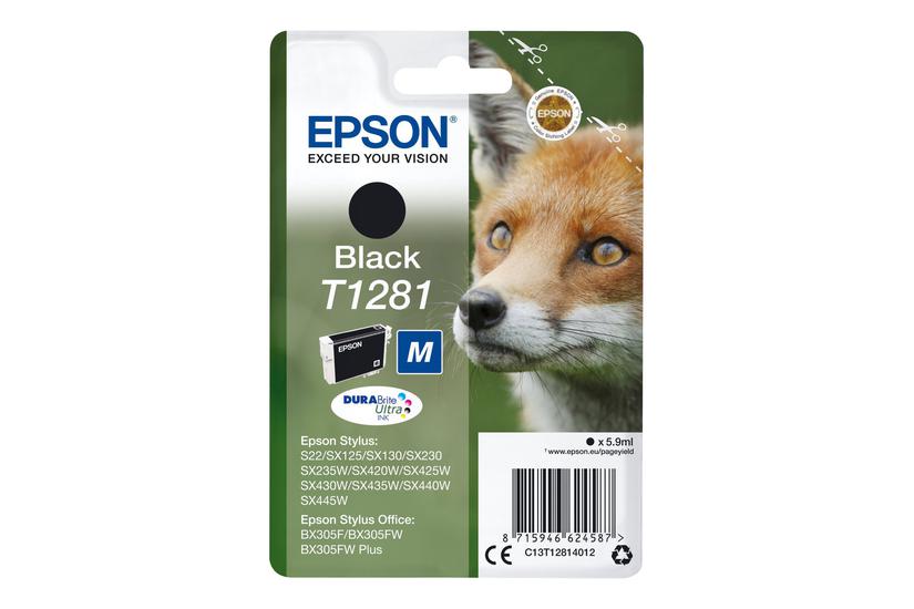 Epson T1281 Størrelse Sort Original Blækpatron