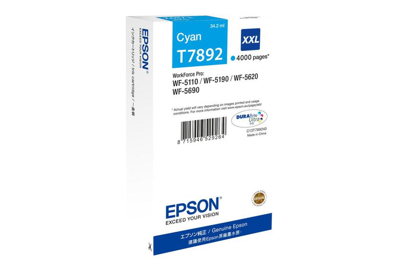 Epson T7892 Størrelse Cyan Original Blækpatron