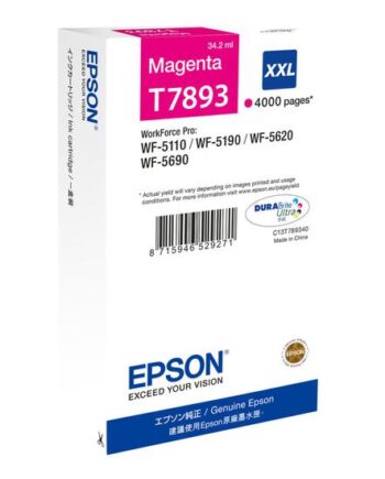 Epson T7893   Størrelse    Magenta Original Blækpatron