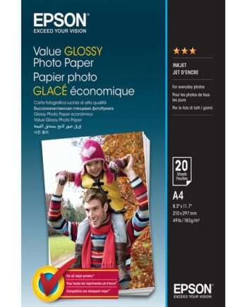 Epson Value Fotopapir Skinnende 20 Ark A4 183