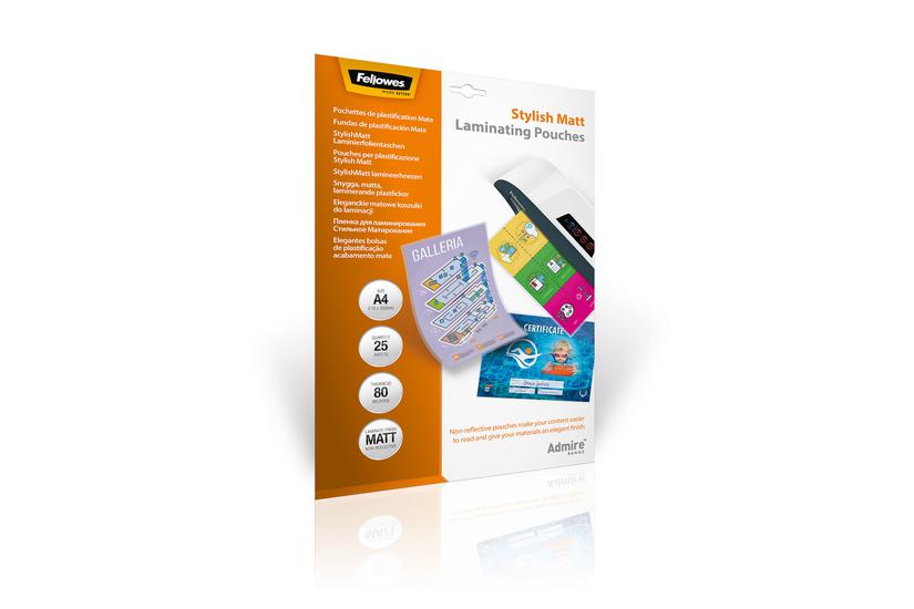 Fellowes Admire Stylish Matt 25-pakke A4 Lamineringsfilm