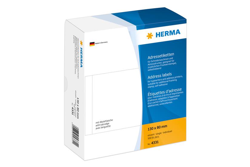 Herma Adresseetiketter 500 Etikette 80 130 Mm
