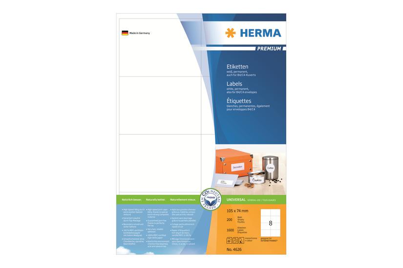Herma Premium Laminerede Etiketter Mat 1600 Etikette A7