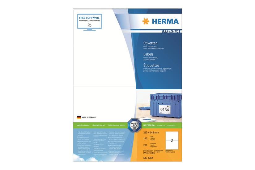 Herma Premium Laminerede Etiketter Mat 200 Etikette A5