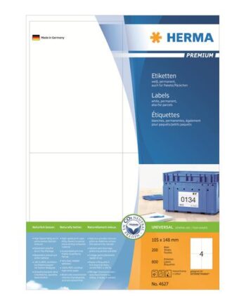 Herma Premium Laminerede Etiketter Mat 800 Etikette    A6