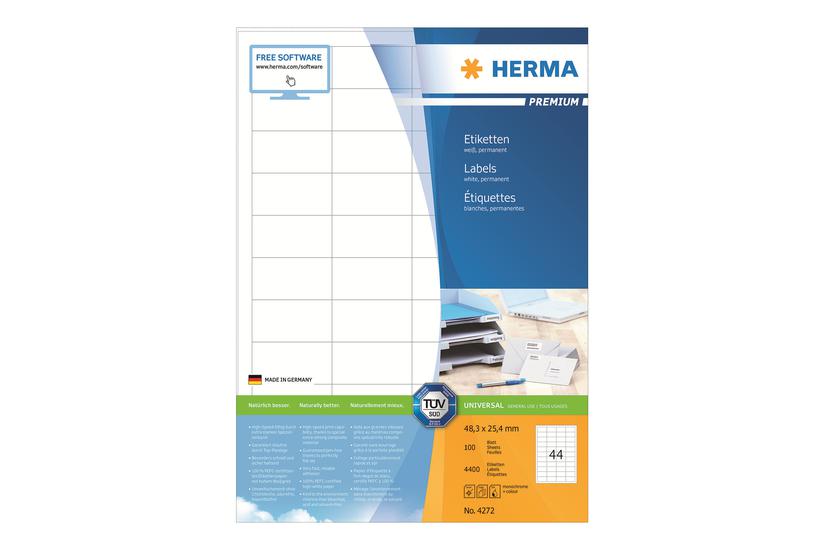 Herma Premium Laminerede Etiketter Mat 4400 Etikette 48 25 Mm